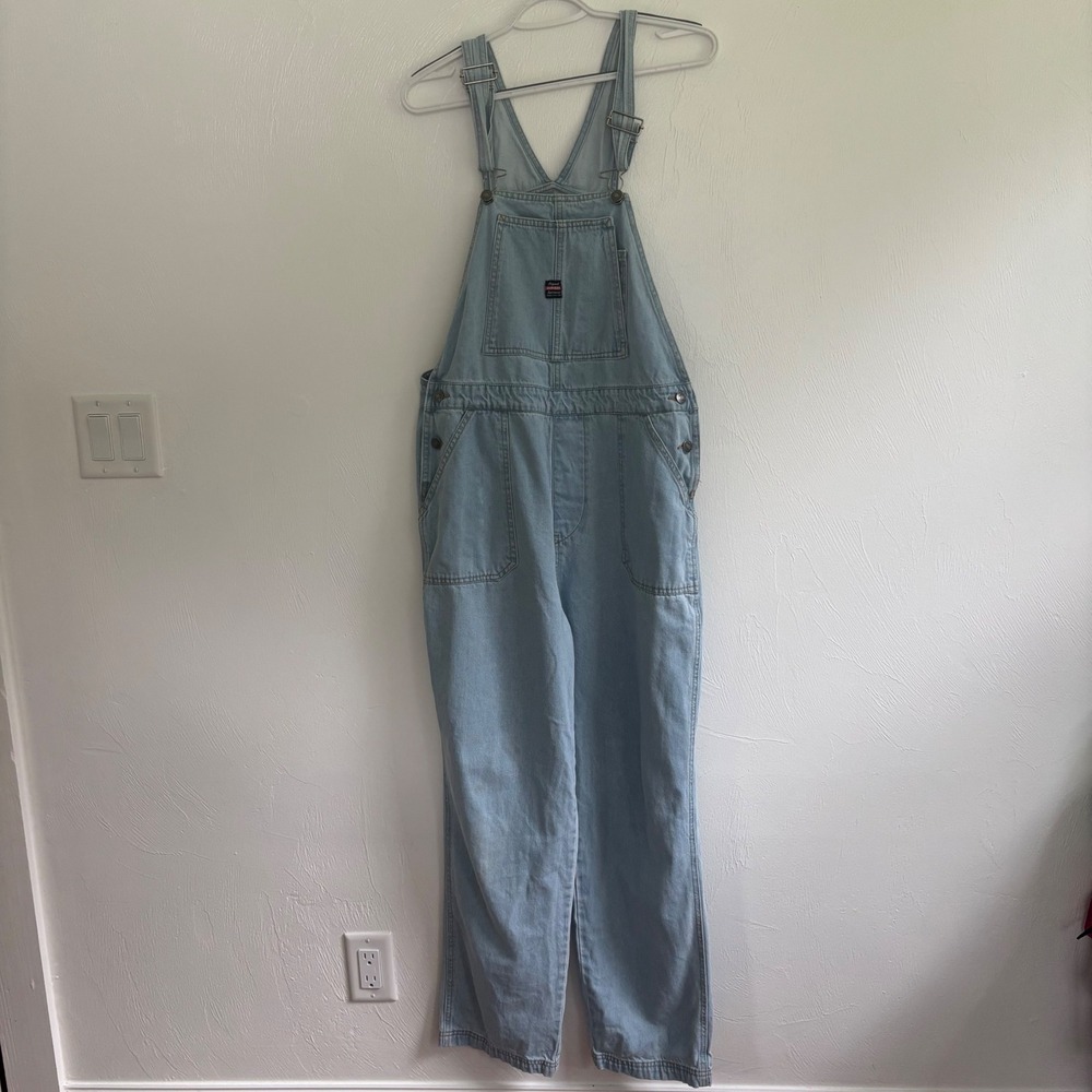 Vintage Unionbay Light Wash Denim Overalls 90s Grunge Casual Bib Pants Sz Large